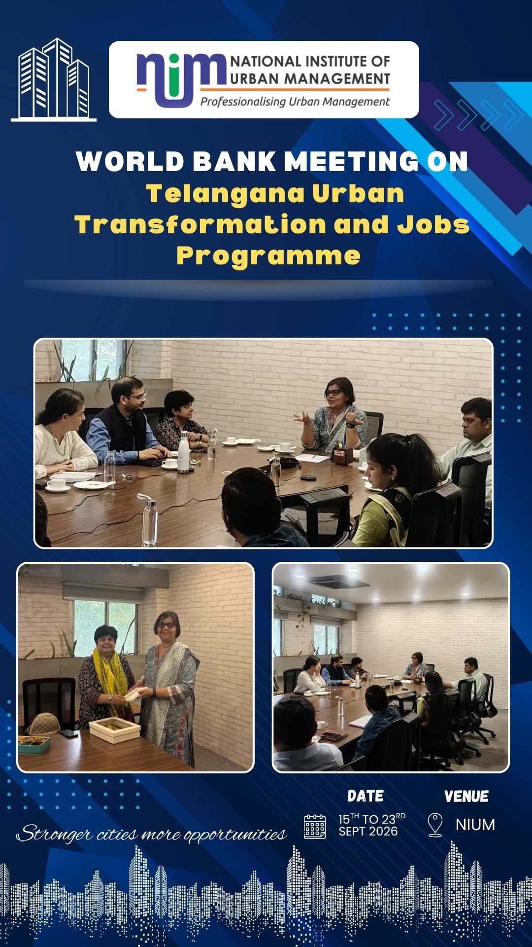 World Bank Meeting on Telangana Urban Transformation and Jobs Programme